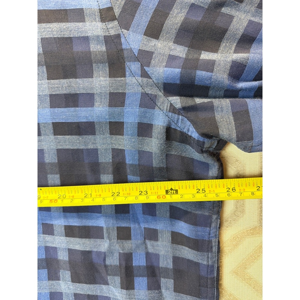 Robert Graham Mens Blue Plaid Long Sleeve Button Down Shirt Classic Fit 2TG 2XL‎ - Picture 9 of 10
